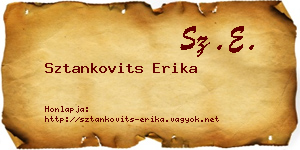 Sztankovits Erika névjegykártya