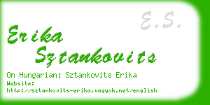 erika sztankovits business card